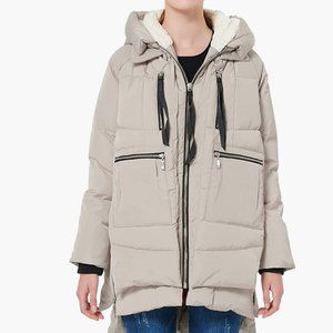 Orolay Women's Thickened Down Jacket in beige